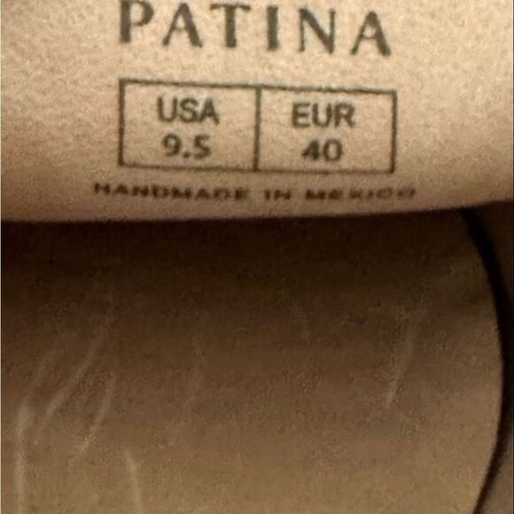 Portland Leather Patina Pointed Flat Bone Leather Loafers Slip-On Shoes Size 9.5 - Picture 8 of 10